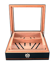 Humidor Carbon fiber Splendor/glass /30 cig.