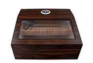 Humidor Lubinski sklo+orech na 50 cigár