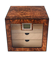 Humidor Skrinka Burl dig.vlhkomer /100 cig.