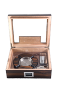 Humidor SET Ebony glass /50 cig.