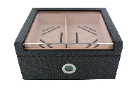Humidor presklenný Carbon fiber /60 cig.