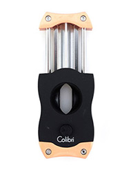 Gilotína na cigary Colibri V-Cut black+rose gold