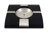 Popolník black matt 25x25 cm na 2 cigary