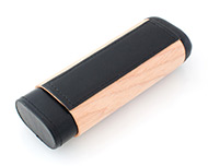 Púzdro TABIMEX koža/drevo na 2 cigary 